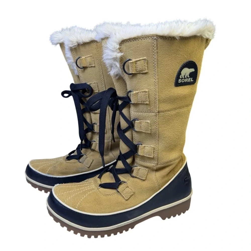 Sorel Tan Tivoli High II Waterproof Winter Boots NL 2093-373 Women's Size 8